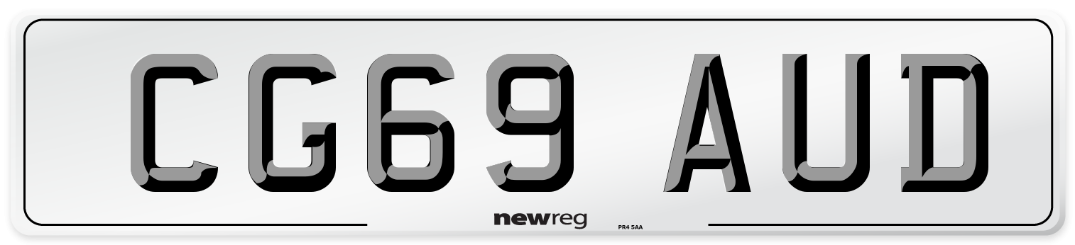 CG69 AUD Number Plate from New Reg